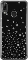 Casimoda® hoesje - Geschikt voor Huawei P Smart (2019) - Falling Stars - Siliconen/TPU - Soft Case - Zwart - Sterren