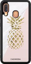 Coque Samsung Galaxy A40 - Ananas - Rose - Coque Rigide TPU Zwart - Ananas - Casimoda