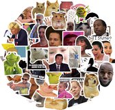 Memes Extra Stickers - set 50 stuks - Laptop Stickers - Stickervellen