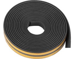 Tochtband 10 Meter - Zelfklevend - Tochtrol - Tochtstrip - Tochtwering - Tochtstrip Voor Deuren En Ramen - Energiebesparing - Hoogwaardig Foam - Woning Verduurzamen - Zwart - I-Profiel
