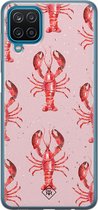 Casimoda® hoesje - Geschikt voor Samsung A12 - Lobster All The Way - Backcover - Siliconen/TPU - Roze