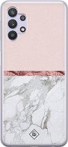 Casimoda® hoesje - Geschikt voor Samsung A32 5G - Rose All Day - Backcover - Siliconen/TPU - Roze