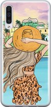 Casimoda® hoesje - Geschikt voor Samsung A70 - Sunset Girl - Backcover - Siliconen/TPU - Multi