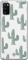 Casimoda® hoesje - Geschikt voor Samsung A41 - Cactus Print - Backcover - Siliconen/TPU - Groen