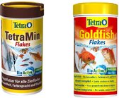 Tetra - Tetramin Flakes Vlokken + Goldfish Flakes - Visvoer - Vissenvoer - 2x 250ml