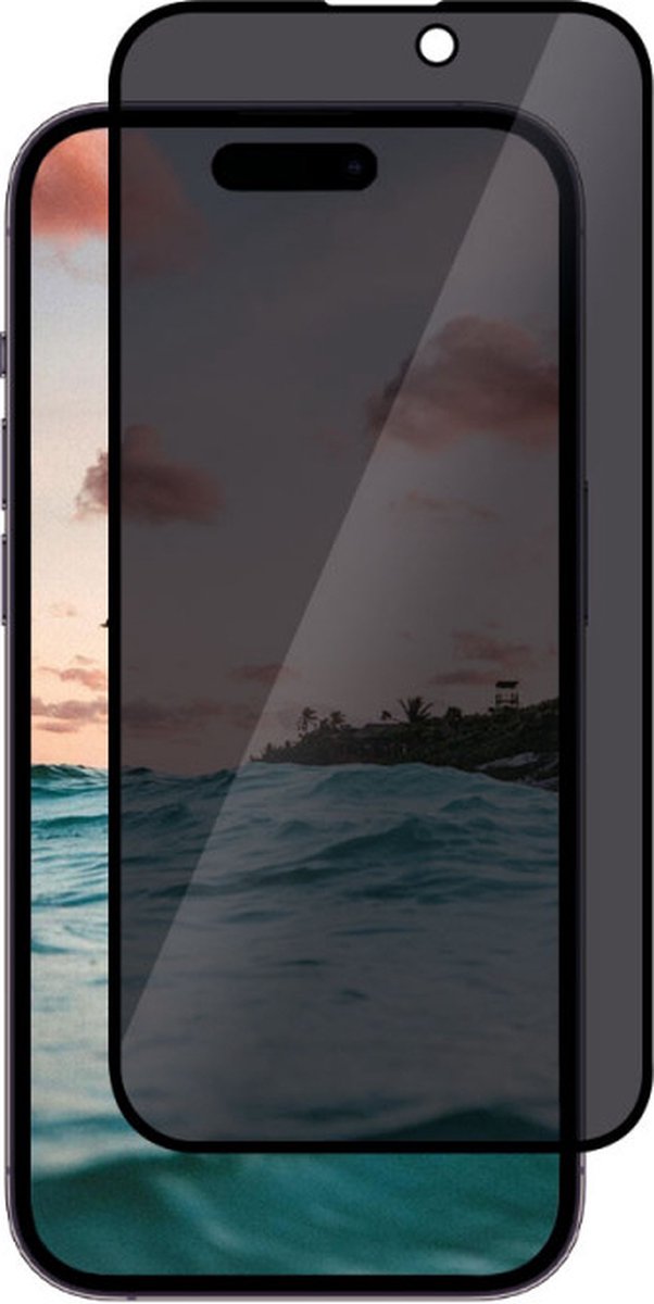 Casecentive - Privacy Glass Screenprotector 3D full cover - Glasplaatje - iPhone 14 Pro