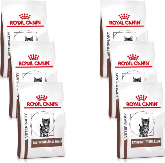 Royal Canin Veterinary Diet Gastro Intestinal Kitten - Nourriture pour chat  - 6 x 400 g | bol