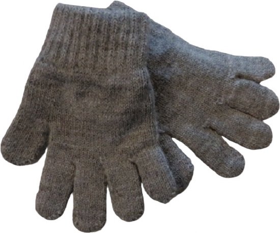 FosterNatur, Merino Dames Wolhandschoenen/Vingerhandschoenen, 100% Merinowol extra-fijn, antraciet, 7.5