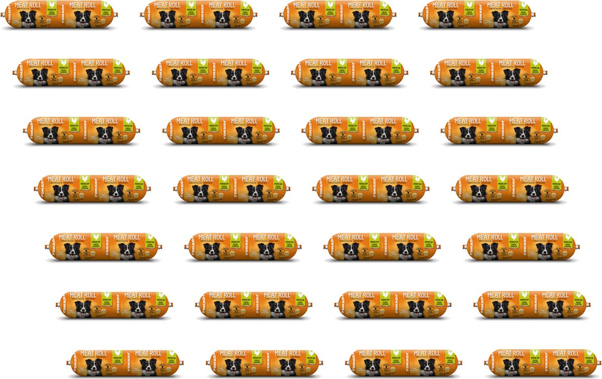 Fokker Fokker Meatroll - Hondenvoer - 28 x Kip Zalm 350 g