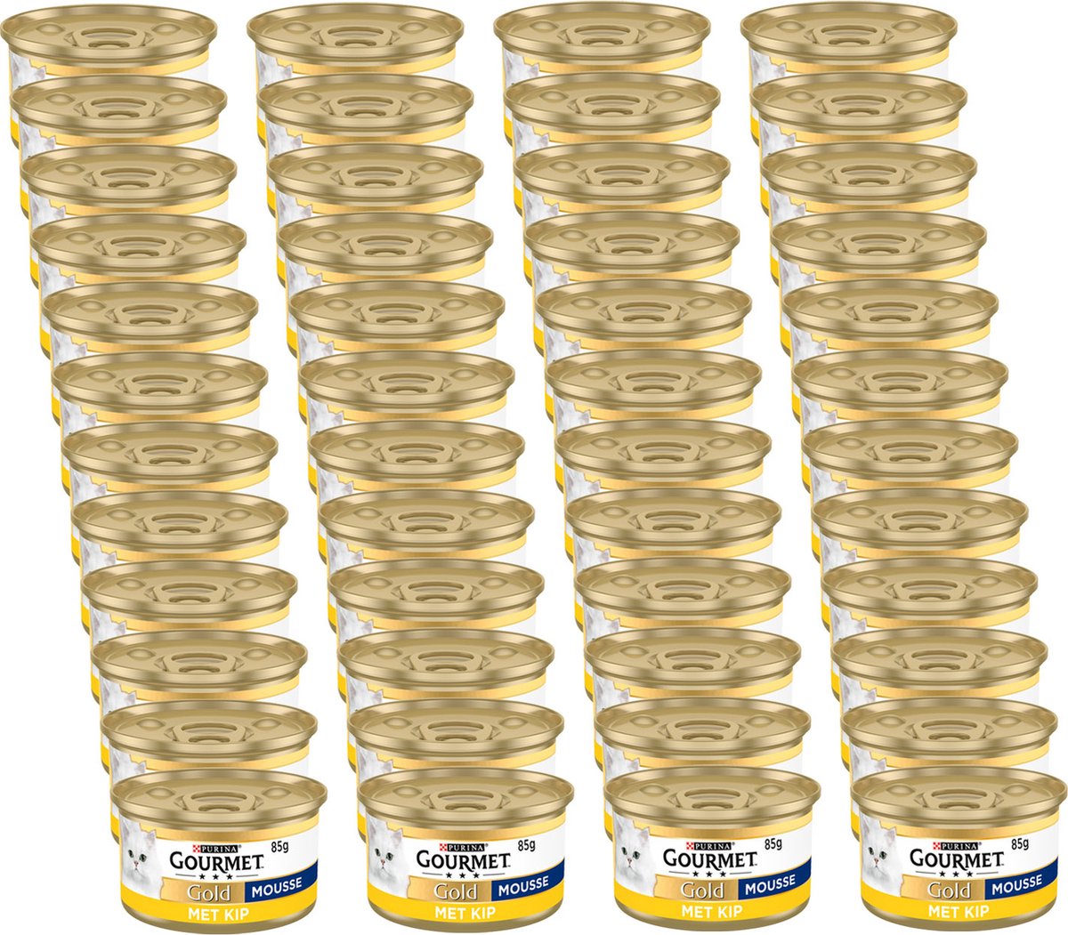 Gourmet Gourmet Gold Mousse 85 g - Kattenvoer - 48 x Kip