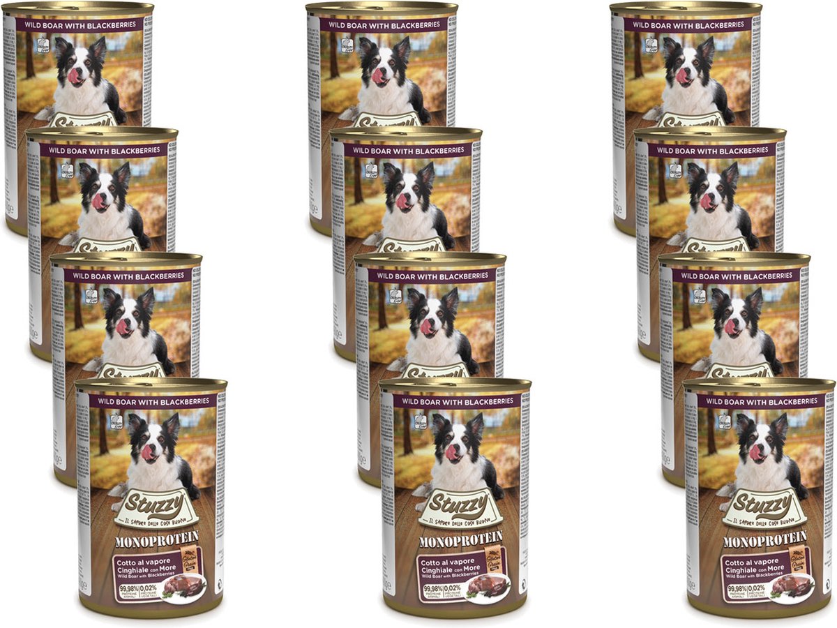 Stuzzy Stuzzy Blik Dog Monoprotein Adult - Everzwijn - Hondenvoer - 12 x 400 g