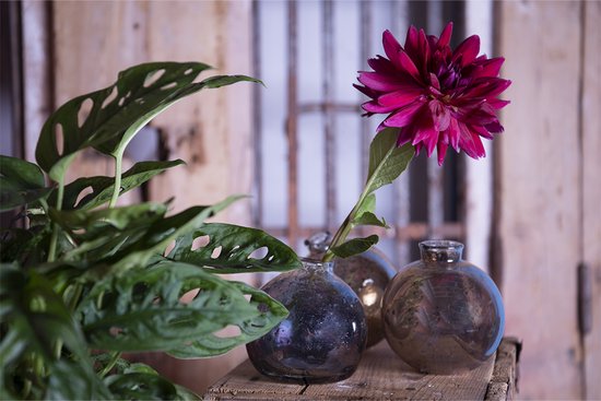 Clayre & Eef Vase Ø 10x10 cm Marron Verre