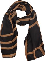 Sjaal Rinske - Zwart / Bruin | Polyester | 180 x 90 cm | Fashion Favorite