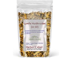 Herbes D'elixir Lymfe en Huid Kruiden - Kruidenthee - Losse Thee - 75 Gram - Voor Jong Uitziende Huid