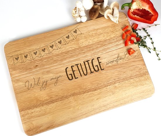 Foto: Snijplank hout getuige vragen wil je mijn getuige zijn getuige vragen cadeau getuigen vragen huwelijk slinger wil jij mijn getuige zijn