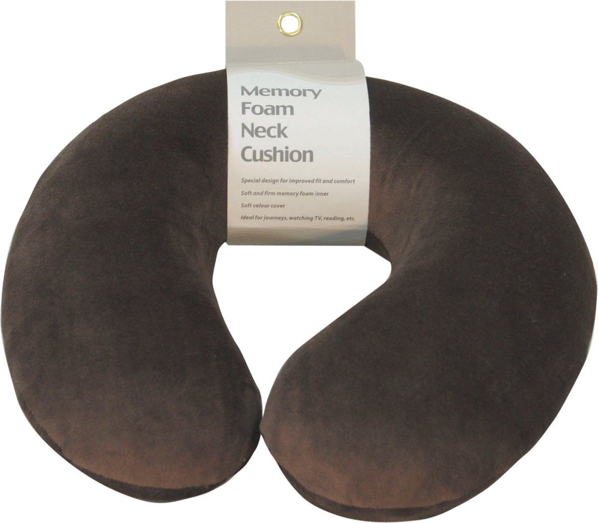 Aidapt nek kussen - reiskussen - bruin - memory foam