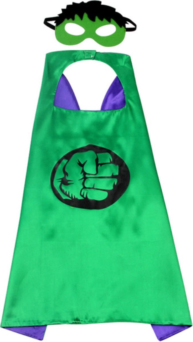 Hulk Carnavalskleding kinderen - Cape - Masker - Superheld