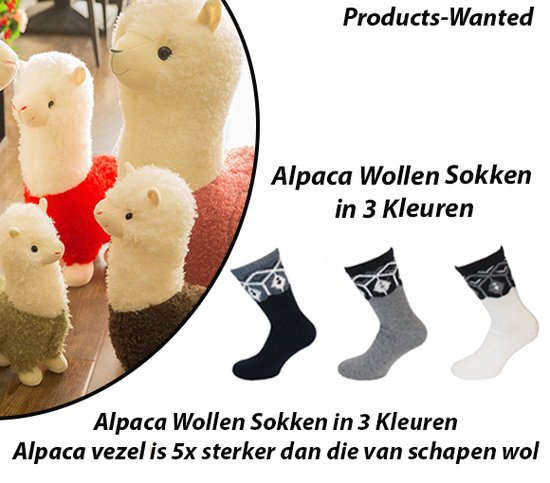 Alpaca Wollen Sokken 6-Paar in 3 Kleuren 39-42 | bol.com