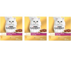3x Gourmet Gold - Luxe Mix Multipack - Kattenvoer - 8x85g