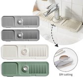 Waterval Siliconen Mat voor Keukenkraan – Anti lek tray Keuken Badkamer - Wastafel Splash Bescherming - Donkergrijs 37cm
