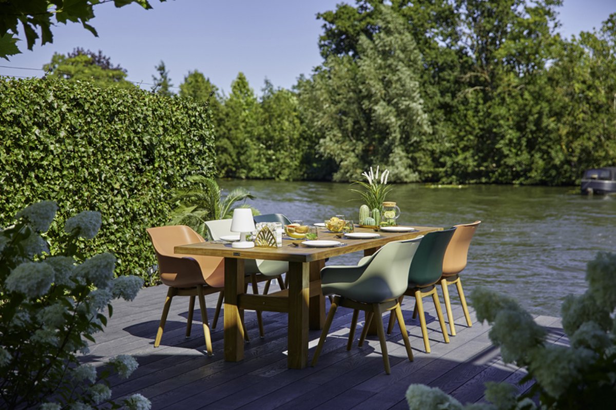 Hartman Sophie Studio fauteuil dining - Night Green - pied en teck