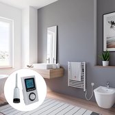 Bol.com Schulte EUROPA - elektrische designradiator - 50 x 70 cm - wit - handdoekdroger - ruimteverwarming - digitale remote aan... aanbieding