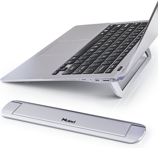 Foto: Nolad laptopstandaard laptop stand 12 tot 16 inch zilver