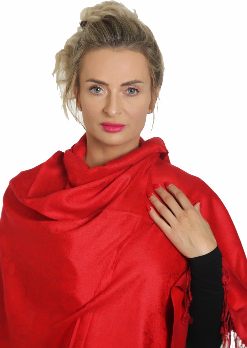 Luxe Sjaal-Scharlaken Rood-Rood-Sjaal Dames-Sjaal All Seasons-Cashmere-Zijde-Omslagdoek-Pashmina Sjaal Dames-Sjaal Dames-Pashmina-Sjaals-Sjaal-Sjaaltjes Dames-Sjaal Heren-All Seasons
