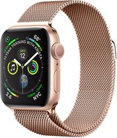 Convient pour Apple Watch SE Strap Bracelet de montre en or rose milanais avec fermoir magnétique (44 mm)
