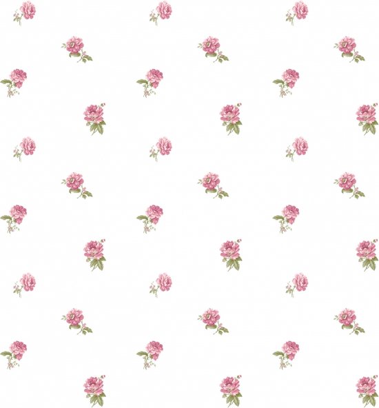 Blooming Garden 6 - Behang Rozen - Behang - Wandbekleding - Vliesbehang - Roze - 0,53 x 10,05 M.