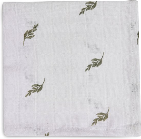 Jollein Monddoekje Hydrofiel Stripe & Olive - Leaf Green - 2 Stuks van Jollein — afbeelding 5