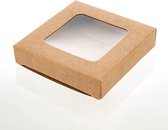 Boîte Kraft avec fenêtre 70x21x68mm - 25 pcs