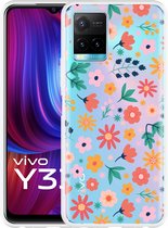 Vivo Y33s Hoesje Always have flowers - Designed by Cazy