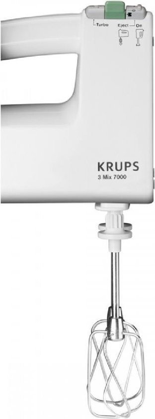 Frullatore Manuale Krups 3MIX 6000, 600W, Con Fruste E Gancio Impasto, Bianco E Nero, Ergonomico