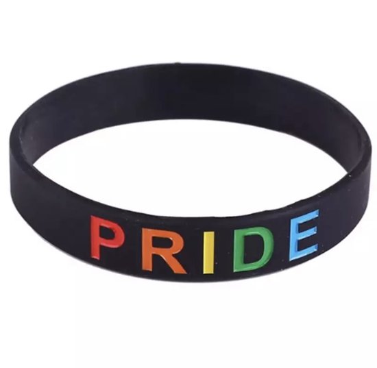 GoedeDoelen.Shop | Polsbandje Pride | Statement Armband | LGBTQ Sieraad | Pride Sieraad | Pride | Rainbow Armband | Unisex Armband | Love Is Love | Bewustwording | Respect | Regenboog | Siliconen Polsbandje | Wellness-House