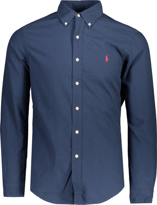 Polo Ralph Lauren  Overhemd Blauw Getailleerd - Maat S - Mannen - Never out of stock Collectie - Katoen