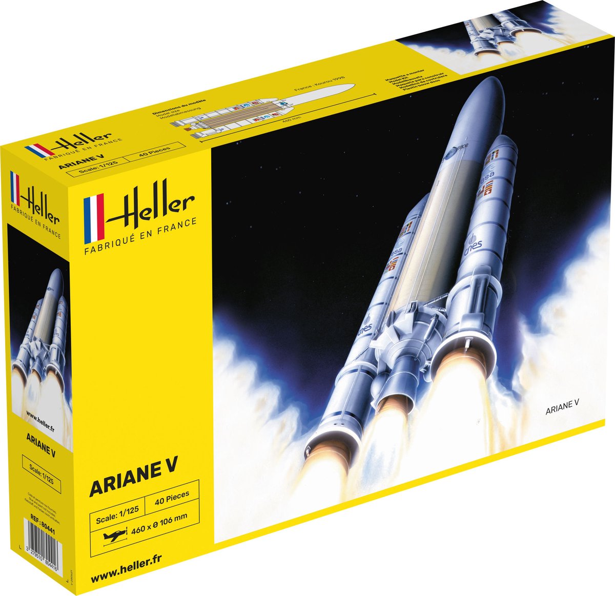 Heller Modelbouwpakket Ruimtevaart - 80441 Ariane 5 Rocket Plastic - 1:125 - Modelbouw