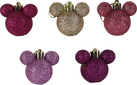2 Bandeaux D'Oreilles Minnie Mouse à Paillettes - Rose & Or - Accessoire De Fête Pour Anniversaire, Cosplay, Halloween - Adultes & Enfants