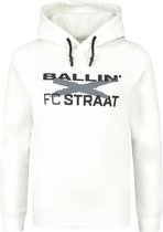 Ballin Amsterdam X FC Straat - Jongens Slim Fit Hoodie - Wit - Maat 128