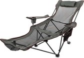 Colony Group - Chaise de camping - Chaise de camping pliante inclinable - Pliable - Chaise de plage - Chaise de pêche - Chaise longue de jardin - Chaise longue - Grijs