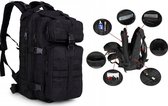 Tactical Backpack 26l | Tactische rugzak | sport - school - werk | Zwart - Backpack US Assault Molle Large - Rugzak - Zwart - 26 L