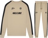 Malelions - Academy -Trainingspak - beige/zwart