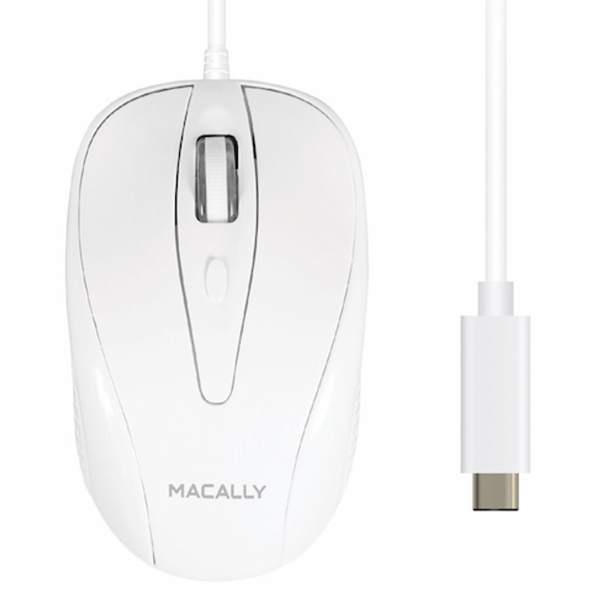 Macally UCTURBO Optische bedrade USB-C-muis - Wit