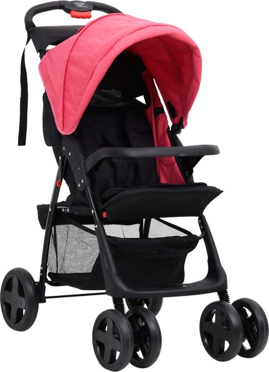 Poussette noir best sale et rouge