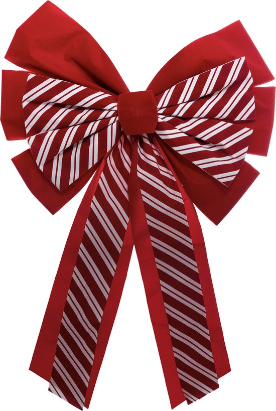 Kerst Strik Strikjes Kerststrikjes Set van 2 Gestreept rood