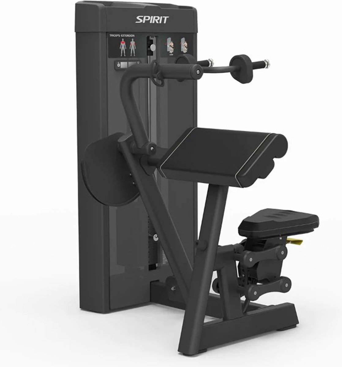 Spirit Fitness SP-4308 - Triceps Extension Machine - Steekgewichten / Selectorized - ruimtebesparend ontwerp - geïntegreerde rep-teller - volledig verstelbaar - voor professioneel gebruik