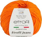 Etrofil Garen Jeans - Oranje No 30- 55% Katoen 45% Acryl- Amigurumi - Haak- en Breigaren