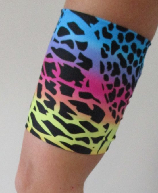 Foto: Lycra sensorband armband met zebra motief van 31 32 cm ter bescherming van de omnipod of sensor ivm diabetes geschikt om mee te zwemmen beschermt de sensor zoals de freestyle libre of de omnipod