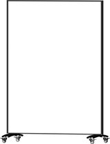 IVOL Cloison Mobile 120x160 cm - Panneau Acoustique - Tableau Blanc - Zwart