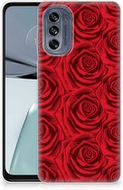 GSM Hoesje Motorola Moto G62 5G TPU Bumper Red Roses